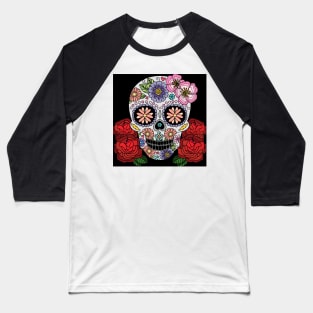 Sugar Skull 52 (Style:8) Baseball T-Shirt